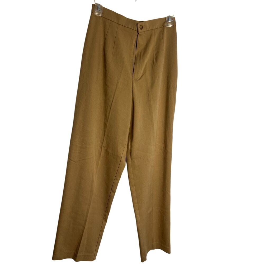 Vintage Briggs Made in USA Polyester Brown Trousers Pants Womens 4P